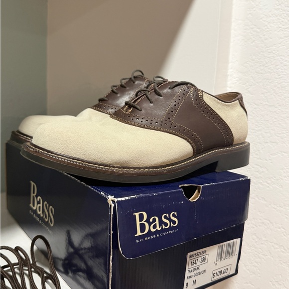 Bass Men\'s Tan Brown Oxford Shoes NEW NIB main image 5